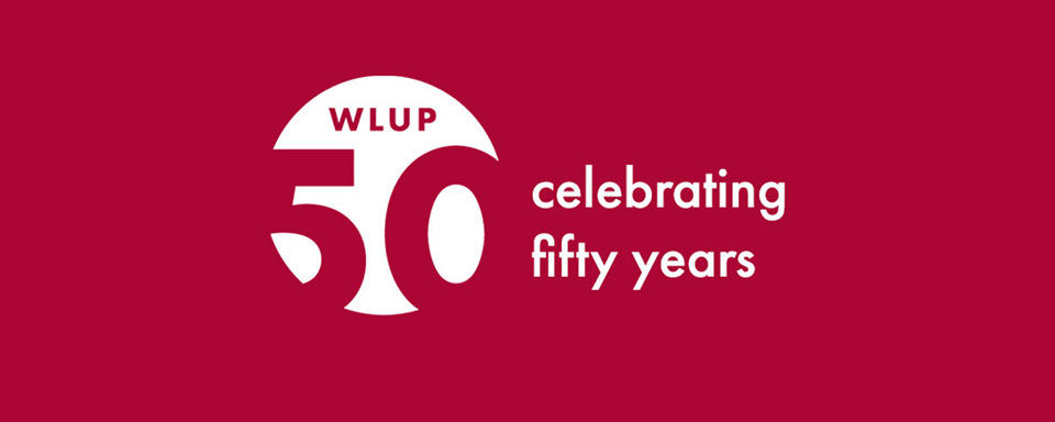 WLU Press fiftieth anniversary logo with the words "celebrating 50 years"